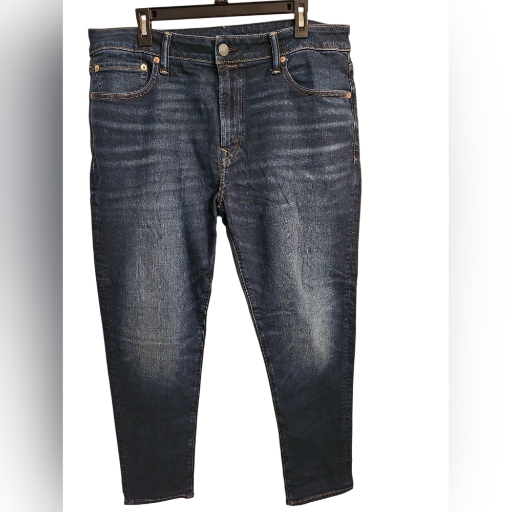 American Eagle Outfitters Dark Blue Men's Relaxed Slim Jeans 36x32